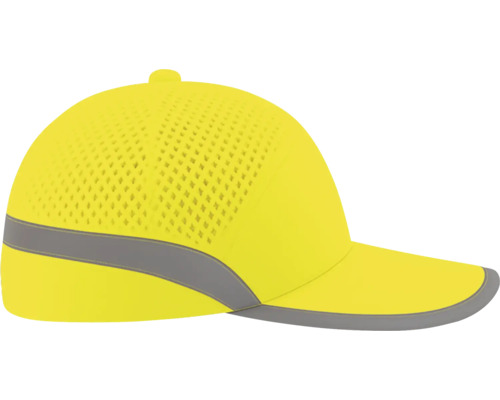 Șapcă de protecție cu inserții de ventilație și benzi reflectorizante pentru protecția capului.