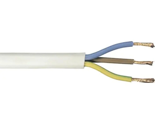 Cablu MYYM (H05VV-F) 3x1,5 mm² inel 50m, alb