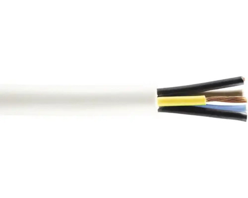 Cablu MYYM 5x1,5 mm², alb, inel 25 m