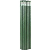 Mănunchi de tutori verzi pentru plante din metal cu înveliș de plastic.