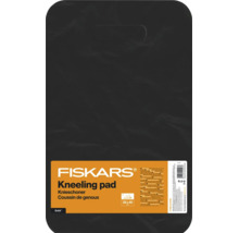 Suport pentru genunchi Fiskars Solid, protecție dreptunghiulară din plastic, 28 pe 46 centimetri, negru cu mâner de transport.