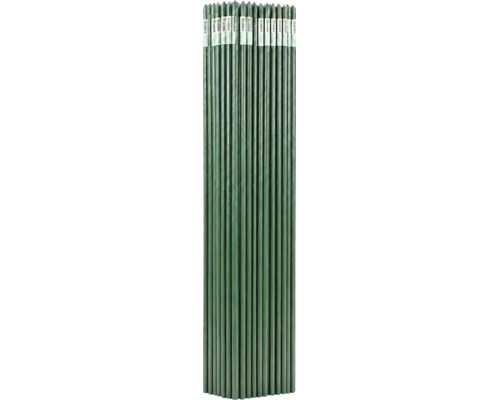 Araci verzi pentru plante din metal învelit în plastic cu suprafață striată și capete ascuțite pentru grădină.
