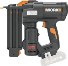 Pistol de cuie cu acumulator WORX 20 Volt cu motor fără perii și tehnologie Nail Force pentru cuie de calibrul 18.