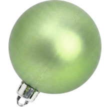 Glob de Crăciun verde mat cu agățătoare argintie
