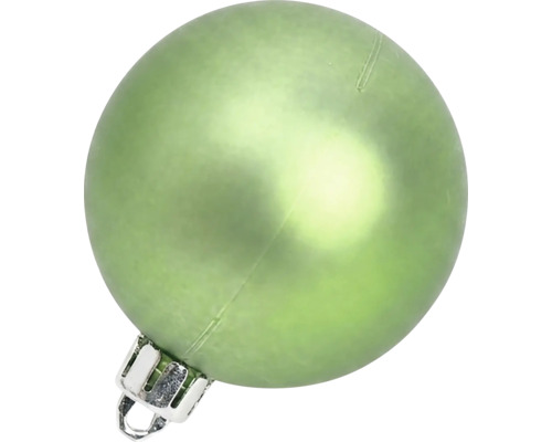 Glob de Crăciun verde mat cu agățătoare argintie