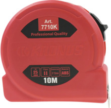 Ruletă Kronus 7710K, Professional Quality, lungime 10 metri, lățime 25 milimetri, clasa de precizie doi, carcasă ABS.