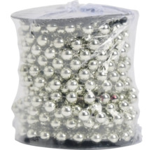 Ghirlandă de mărgele pe rolă, mărgele argintii din plastic, decorațiune de Crăciun.