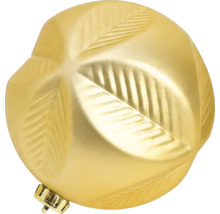 Glob de Crăciun auriu cu model de frunze în relief.