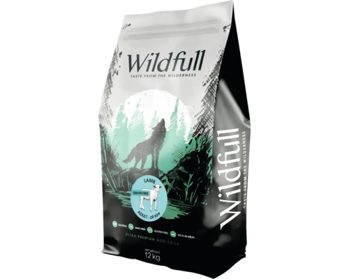 Hrană pentru câini Wildfull Ultra Premium pentru câini adulți de toate taliile, miel, fără cereale, 12 kilograme.