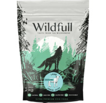 Hrană uscată pentru câini Wildfull Ultra Premium Junior toate taliile, miel, fără cereale, 2 kilograme.