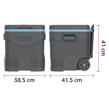 Ladă frigorifică cu roți, Keep Cold Logo, lățime 38,5 centimetri, adâncime 41,5 centimetri, înălțime 41 centimetri.