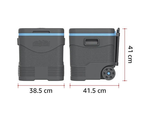 Ladă frigorifică cu roți, Keep Cold Logo, lățime 38,5 centimetri, adâncime 41,5 centimetri, înălțime 41 centimetri.
