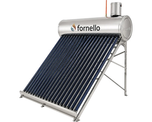 Panou solar Fornello cu tuburi vidate, rezervor de apă caldă și suport din oțel inoxidabil