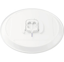 Vedere din spate a unei plafoniere LED rotunde cu suport de montare și cablu de conectare.