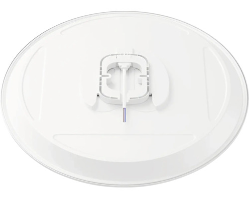 Vedere din spate a unei plafoniere LED rotunde cu suport de montare și cablu de conectare.