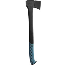 Topor cu cap din oțel și coadă ergonomică din plastic cu mâner antiderapant.