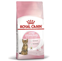 Hrană uscată Royal Canin Kitten Sterilised pentru pisoi sterilizați cu vârsta cuprinsă între 6 și 12 luni.