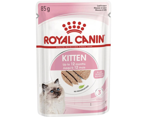 Royal Canin Kitten hrană umedă pentru pisoi de până la 12 luni, mousse în sos, plic de 85 grame