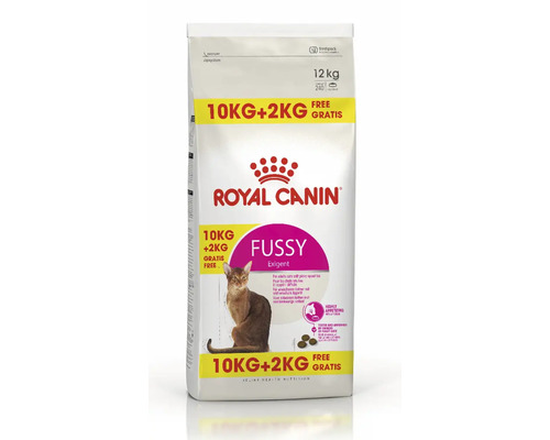 Hrană pentru pisici Royal Canin Fussy Exigent pentru pisici mofturoase, sac de 12 kilograme.