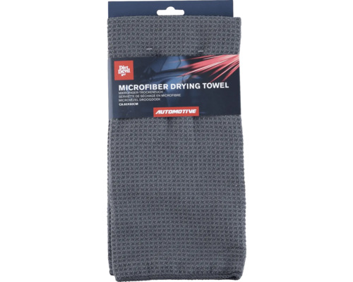 Prosop de uscare din microfibră Dirt Devil Automotive, aproximativ 60 pe 60 centimetri, textură structurată pentru îngrijirea vehiculului.