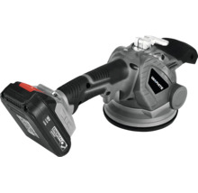 Ventuză cu acumulator și vibrator Graphite pentru plăci ceramice, sistem 18 Volți Energy+, cu mâner ergonomic și disc de aspirare rotund.