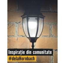 Lanternă de exterior pe un perete de cărămidă ca inspirație din comunitatea Hornbach.