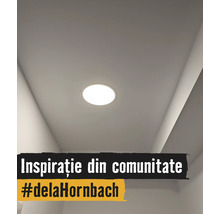Corp de iluminat LED rotund încastrat în tavan, inspirație din comunitatea Hornbach.