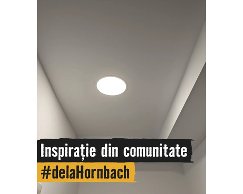 Corp de iluminat LED rotund încastrat în tavan, inspirație din comunitatea Hornbach.