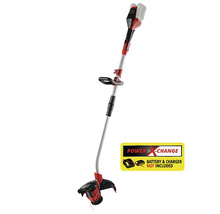 Trimmer pentru gazon Einhell cu acumulator, tijă din aluminiu și mâner suplimentar reglabil. Sistem Power X-Change. Fără acumulator și încărcător.