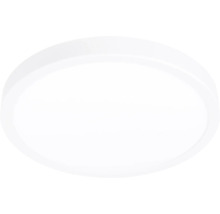 Plafonieră LED rotundă, albă, din plastic.
