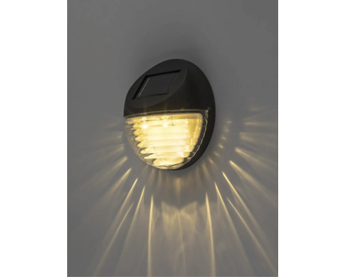 Lampă solară exterior Rabalux Lermos 0,06W 3 lumeni 3000K, neagră