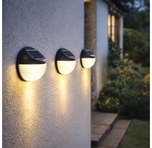 Lampă solară exterior Rabalux Lermos 0,06W 3 lumeni 3000K, neagră
