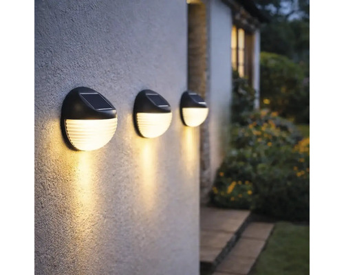 Lampă solară exterior Rabalux Lermos 0,06W 3 lumeni 3000K, neagră
