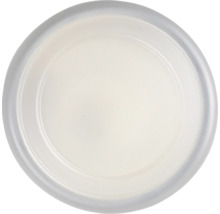 Farfurie rotundă din plastic cu suprafață texturată.