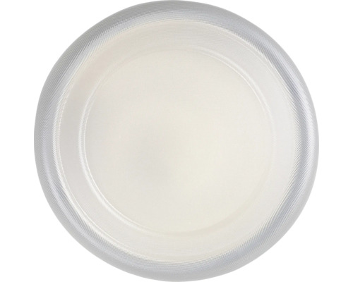 Farfurie rotundă din plastic cu suprafață texturată.