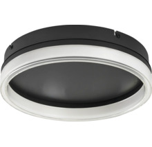 Plafonieră rotundă din metal cu difuzor circular din plastic.