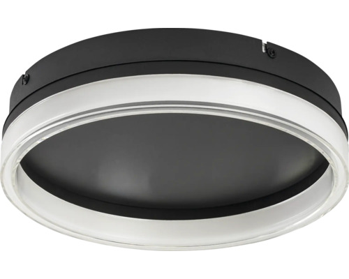 Plafonieră rotundă din metal cu difuzor circular din plastic.