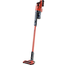 Aspirator vertical fără fir cu acumulator, tub lung de aspirare și duză pentru podea.