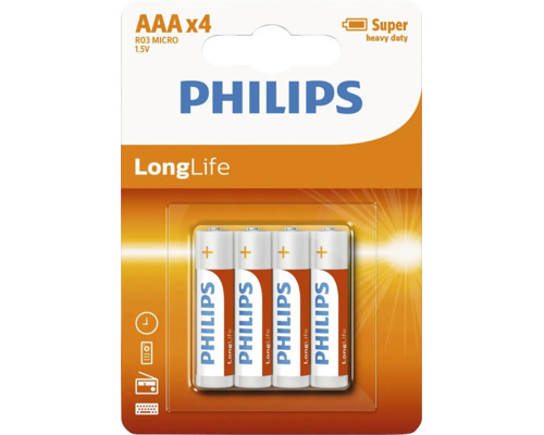 Baterii Philips LongLife AAA patru bucati