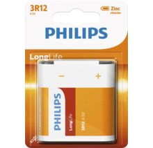 Baterie bloc Philips LongLife 3R12 clorură de zinc 4,5 volți în ambalaj blister