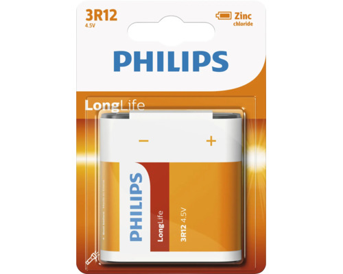 Baterie bloc Philips LongLife 3R12 clorură de zinc 4,5 volți în ambalaj blister
