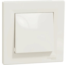 Întrerupător Schneider Electric pătrat cu clapetă mare și suprafață lucioasă.