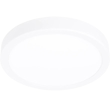 Plafonieră rotundă plată, de culoare albă.
