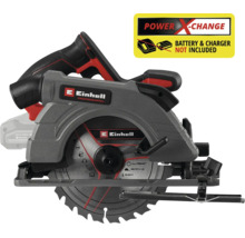 Fierăstrău circular cu acumulator Einhell Professional, motor fără perii, Power X-Change, Einhell Logo, fără acumulator și încărcător.