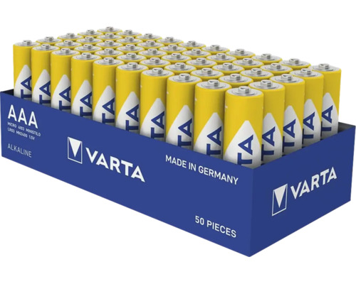 Baterii Varta Energy AAA (R3/LR03) Alcaline 1.5V, pachet 50 bucăți