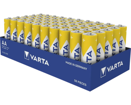 Baterii Varta Energy AA (R6/LR6) Alcaline 1.5V, pachet 50 bucăți