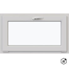 Fereastră dreptunghiulară din plastic cu funcție de basculare și mâner în format orizontal. (Image AI modified or generated)