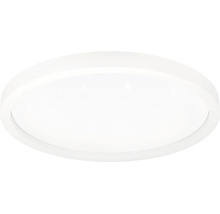 Plafonieră LED rotundă albă cu un design plat.