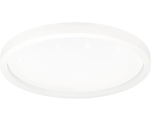 Plafonieră LED rotundă albă cu un design plat.