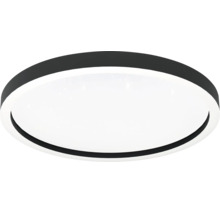 Plafonieră LED rotundă cu margine neagră și difuzor alb inclusiv efect decorativ de cer înstelat